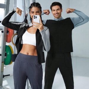 Boyfriend Style Men Colorblock Zip Up Sports Jacket Workout Tops