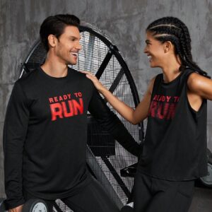Men Letter Graphic Sports Tee Long Sleeve Shirt