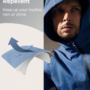 Men Letter Graphic Zipper Drawstring Hooded Fishing Jacket - Image 3