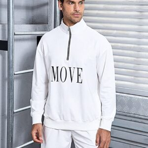 Boyfriend Style Men's Half Zippered Jacket And Shorts Sports Set, Athletic Suit, Tracksuit Workout Set - Image 4