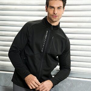 Boyfriend Style Men's Letter Print Zip-Front Raglan Sleeve Sports Jacket With Front Pockets Workout Tops - Image 4