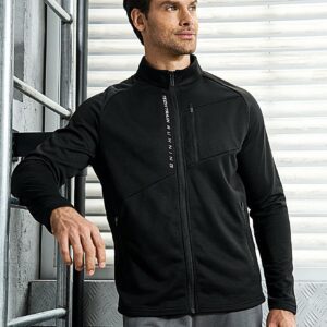 Boyfriend Style Men's Letter Print Zip-Front Raglan Sleeve Sports Jacket With Front Pockets Workout Tops - Image 6