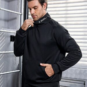 Men's High-Neck Pullover Sports Sweatshirt With Letter Print Men Sweatshirt - Image 5