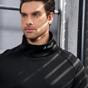 Men's High-Neck Pullover Sports Sweatshirt With Letter Print Men Sweatshirt - Image 6
