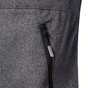 Men's Letter Printed Zipper Front Sports Jacket Workout Tops Grey Jacket - Image 4