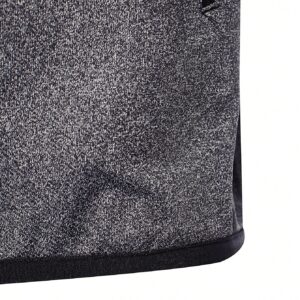 Men's Letter Printed Zipper Front Sports Jacket Workout Tops Grey Jacket - Image 5
