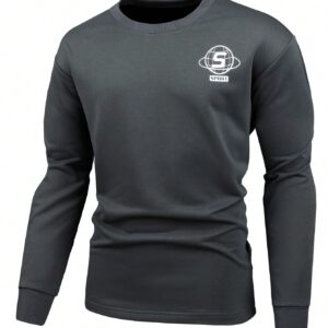 Boyfriend Style Men's Simple Solid Color Sports Sweatshirt Boyfriend Style Men Sweatshirt