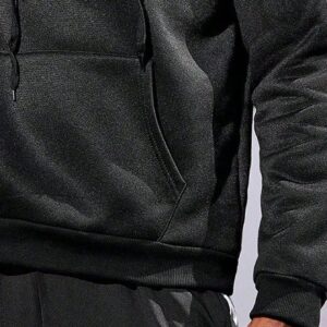 Boyfriend Style Men's Letter Print Drawstring Hooded Sports Sweatshirt Hoodie Boyfriend Style Men Sweatshirt - Image 3