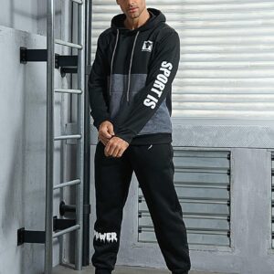 Men's Splicing Pocket Design Drawstring Hooded Sporty Sweatshirt Hoodie Men Sweatshirt Men's Gym Wearmen's Workout Clothesmen's Gym Clothesgym Hoodiegym Long Sleeve Top - Image 4