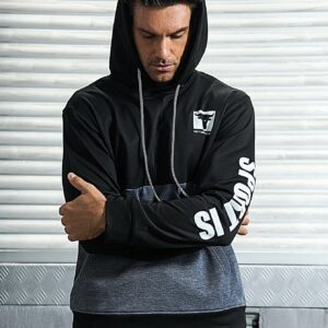 Men's Splicing Pocket Design Drawstring Hooded Sporty Sweatshirt Hoodie Men Sweatshirt Men's Gym Wearmen's Workout Clothesmen's Gym Clothesgym Hoodiegym Long Sleeve Top - Image 5