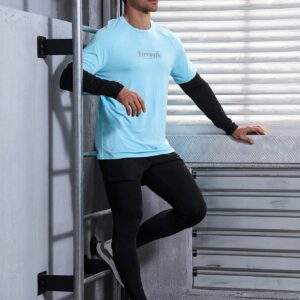 Men Letter Graphic 2 In 1 Sports Set, Athletic Suit, Tracksuit Workout Set