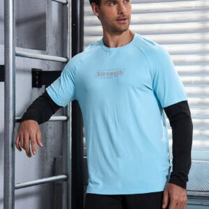 Men Letter Graphic 2 In 1 Sports Set, Athletic Suit, Tracksuit Workout Set - Image 4