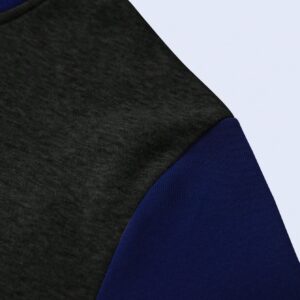 Boyfriend Style Men's Color Block Letter Print Sporty Sweatshirt Boyfriend Style Men Sweatshirt - Image 4