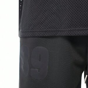 Boyfriend Style Men's Loose Fit Sportswear Set With Mesh Design, Athletic Suit, Tracksuit Workout Set - Image 5