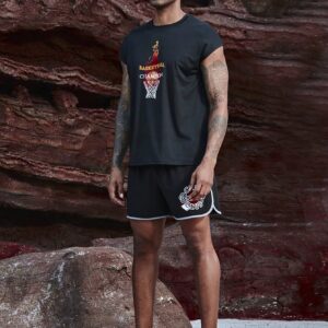 Men's Basketball Printed Short Sleeve Top Jersey - Image 4