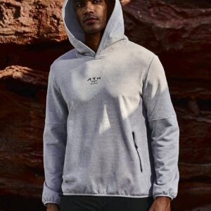 Boyfriend Style Men's Hooded Sweatshirt With Fashionable Text Pattern Print Hoodie Boyfriend Style Men Sweatshirt - Image 5