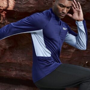Boyfriend Style Men's Color Block Printed Sports Jacket With Slogan Workout Tops - Image 4