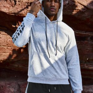 Men's Sports Hoodie With Slogan Print Men Sweatshirt