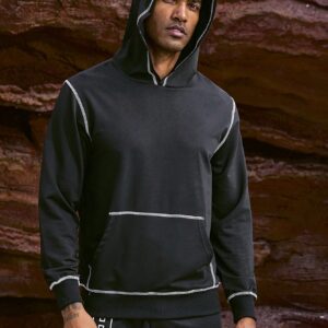 Men's Kangaroo Pocket Sports Hoodie With Contrast Stitching Detail Hoodie Men Sweatshirt