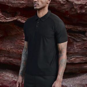 Boyfriend Style Men's Golf Polo Shirt With Raglan Sleeve - Image 5