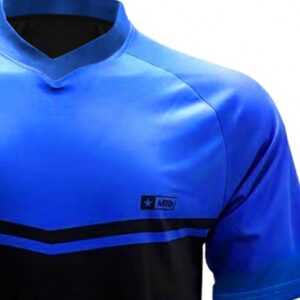 Men's Color-Block Short Sleeve Cycling Jersey Biker Tee - Image 3