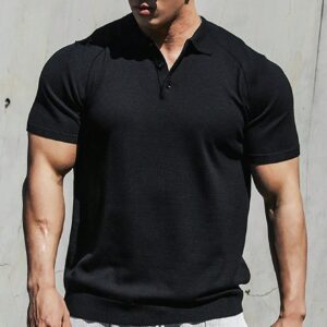 Boyfriend Style Men's Golf Polo Shirt With Raglan Sleeve