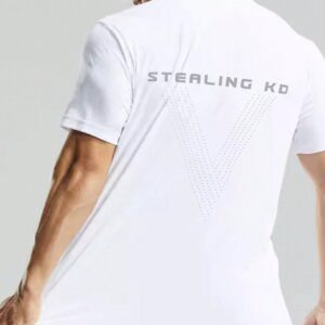 Men'S Letter Print Short Sleeve Athletic T-Shirt Workout Tops