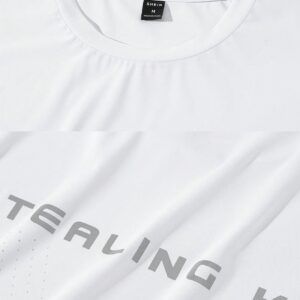 Men'S Letter Print Short Sleeve Athletic T-Shirt Workout Tops - Image 5