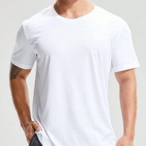Men'S Letter Print Short Sleeve Athletic T-Shirt Workout Tops - Image 6