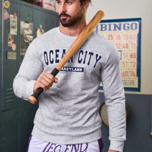 Men's Letter Printed Sport Sweatshirt Men Sweatshirt - Image 5