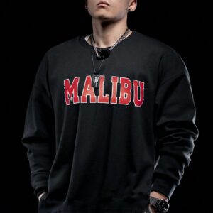 Boyfriend Style Men's Letter Printed Sports Sweatshirt Boyfriend Style Men Sweatshirt