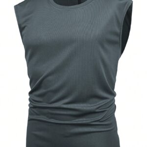 Boyfriend Style Men's Solid Color Sports Tank Top Workout Tops