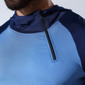 Boyfriend Style Men's Color Block Hooded Sports Hoodie Boyfriend Style Men Sweatshirt - Image 6