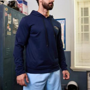 Boyfriend Style Men's Letter Printed Drawstring Hoodie And Shorts Sports Suit, Athletic Suit, Tracksuit Workout Set - Image 3