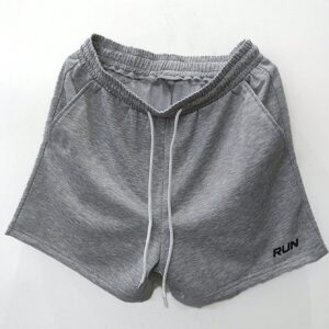 2pcs Men'S Letter Print Sport Shorts With Slant Pocket - Image 4