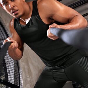 Boyfriend Style Men's Summer Solid Color Sports Tank Top, Workout Top - Image 4