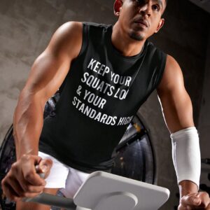 Men's Letter Print Athletic Tank Top Workout Tops - Image 3