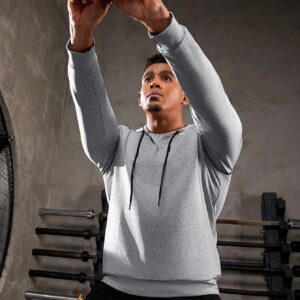 Boyfriend Style Men's Drawstring Hooded Sports Sweatshirt Hoodie Boyfriend Style Men Sweatshirt Gym Hoodiegym Men Clothesgym Wear For Mengym Wear Menmen Workout Clothes