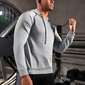 Boyfriend Style Men's Drawstring Hooded Sports Sweatshirt Hoodie Boyfriend Style Men Sweatshirt Gym Hoodiegym Men Clothesgym Wear For Mengym Wear Menmen Workout Clothes - Image 5