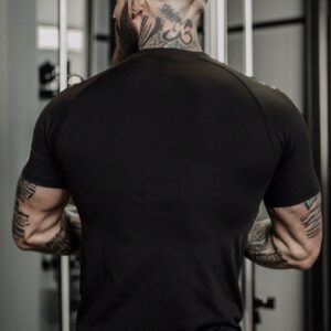 Men's Letter Print Sports T-Shirt Workout Tops - Image 5