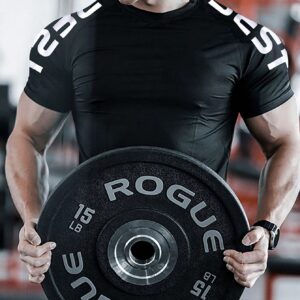 Men's Letter Print Sports T-Shirt Workout Tops - Image 3