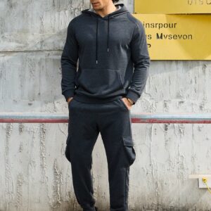 Boyfriend Style Men's Solid Color Athletic Suit Workout Set - Image 6