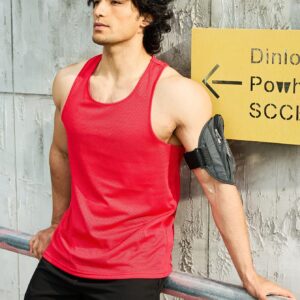Men's Solid Color Mesh Breathable Tank Top And Shorts Sports Suit, Athletic Suit, Tracksuit Workout Set - Image 6