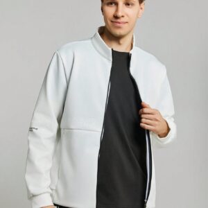 Boyfriend Style Men's Letter Printed Zippered Front Sport Jacket Workout Tops - Image 4