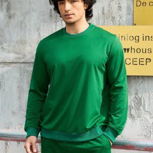 Boyfriend Style Men's Slogan Printed Sweatshirt And Sweatpants Sports Suit, Athletic Suit, Tracksuit Workout Set - Image 4