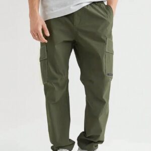 Boyfriend Style Men's Solid Color Slanted Pocket Sport Pants