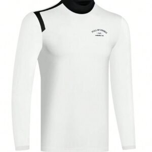 Men's Colorblock Collar T-Shirt And Pants Activewear Set, Athletic Suit, Tracksuit Workout Set - Image 3