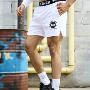 Men's Letter Print Drawstring Waist Sports Shorts Jogger Shorts 4-Piece Set - Image 3