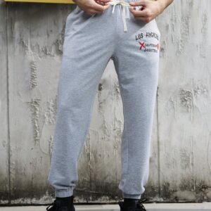 Boyfriend Style Men's Letter Pattern Drawstring Waist Sport Jogger Pants With Ribbed Cuffs - Image 4