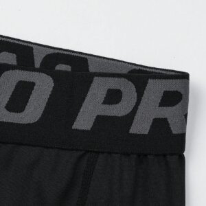 Boyfriend Style Men's Contrast Color Letter Printed Sport Leggings With Decorative Bands 3-Piece Set - Image 6